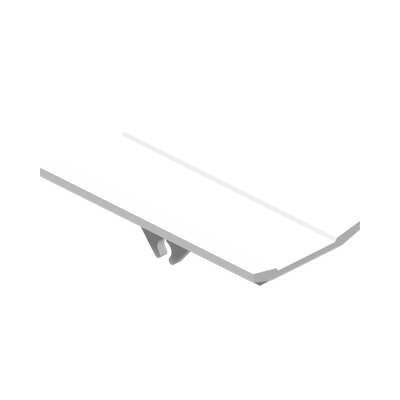 Vehicle, Spoiler / Plow Blade 6 x 3 with Hinge · LEGO 6331688 (réf. BrickLink 2440) · Couleur BrickLink : White