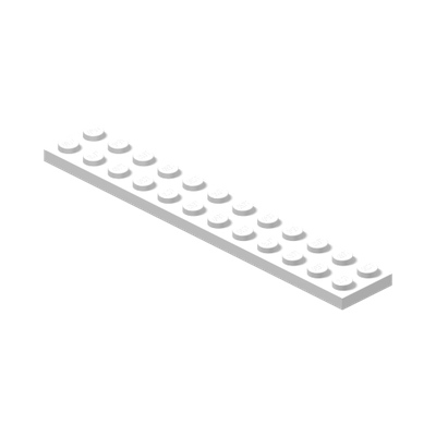 PLATE 2X12 · LEGO 244501 (réf. BrickLink 2445) · White (réf. BrickLink White)