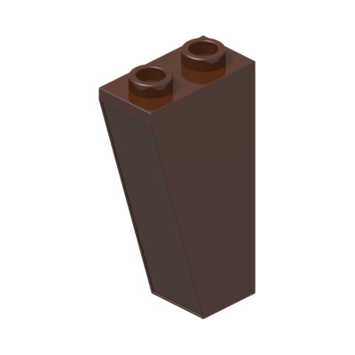 ROOF TILE 1X2X3/74° INV. · Reddish Brown (réf. BrickLink Reddish Brown)