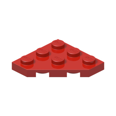 CORNER PLATE 45 DEG. 3X3 · Bright Red (réf. BrickLink Red)