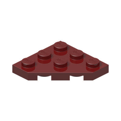 CORNER PLATE 45 DEG. 3X3 · New Dark Red (réf. BrickLink Dark Red)