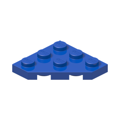 Wedge, Plate 3 x 3 Cut Corner · Bright Blue (réf. BrickLink Blue)