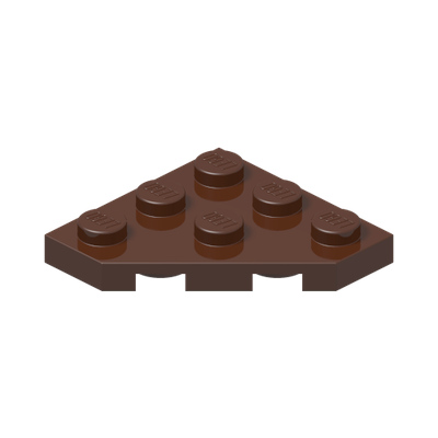 CORNER PLATE 45 DEG. 3X3 · Reddish Brown (réf. BrickLink Reddish Brown)
