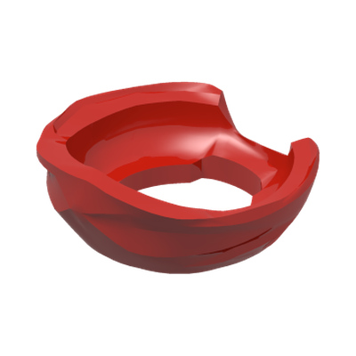 Minifigure Ninja Face Scarf with Notch in Back · LEGO 6213247 (réf. BrickLink 24504) · Couleur BrickLink : Red