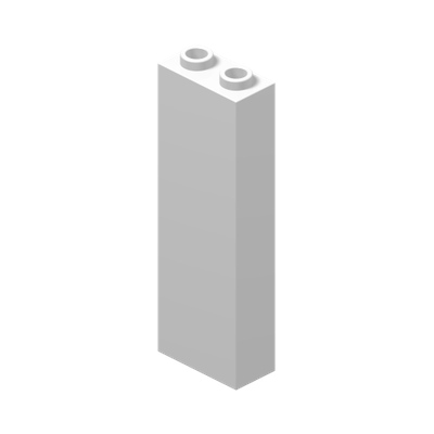 BRICK 1X2X5 · White (réf. BrickLink White)