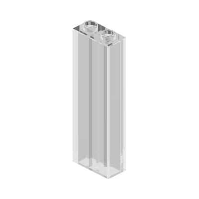 BRICK 1X2X5 · Transparent (réf. BrickLink Trans-Clear)