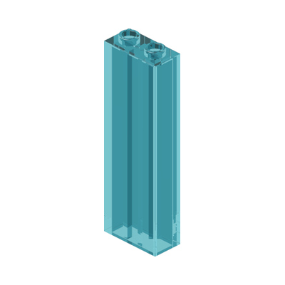 BRICK 1X2X5 · Tr. Light Blue (réf. BrickLink Trans-Light Blue)