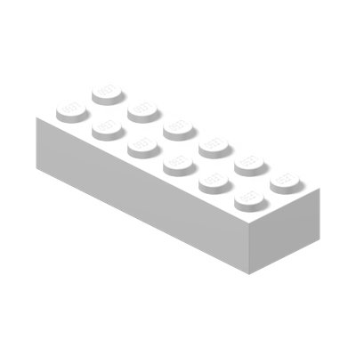 BRICK 2X6 · LEGO 4181142 (réf. BrickLink 2456) · White (réf. BrickLink White)