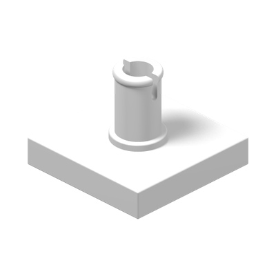 PLATE 2X2 W. VERTICAL SNAP · LEGO 6313138 (réf. BrickLink 2460) · White (réf. BrickLink White)