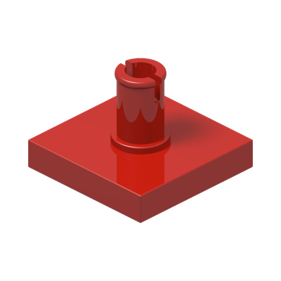Tile, Modified 2 x 2 with Pin · Couleur BrickLink : Red