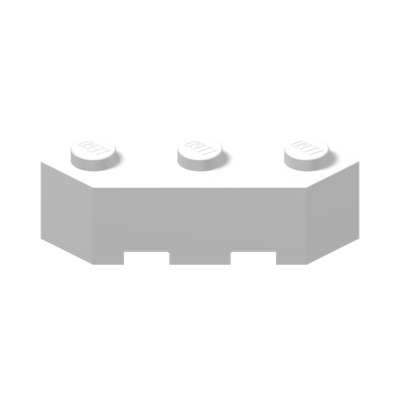 FACET BRICK 3X3X1 · LEGO 6056272 (réf. BrickLink 2462) · White (réf. BrickLink White)