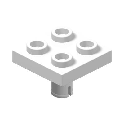 PLATE 2X2 INVERTED W. SNAP · White (réf. BrickLink White)