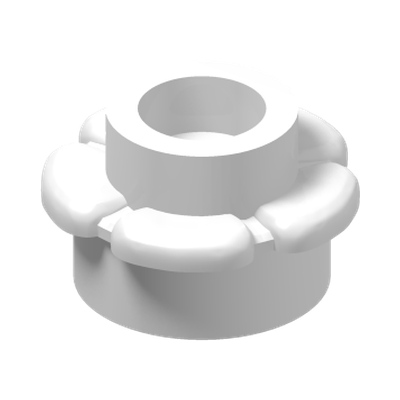 FLOWER 1X1 · LEGO 6206149 (réf. BrickLink 24866) · White (réf. BrickLink White)