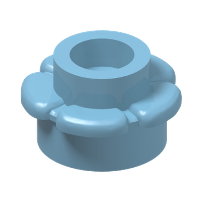 FLOWER 1X1 · Light Royal Blue (réf. BrickLink Bright Light Blue)