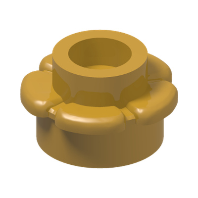 FLOWER 1X1 · Warm Gold (réf. BrickLink Pearl Gold)