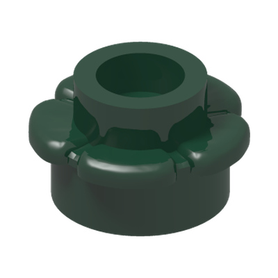 FLOWER 1X1 · Earth Green (réf. BrickLink Dark Green)