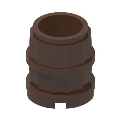 Container, Barrel 2 x 2 x 2 · LEGO 248925 (réf. BrickLink 2489) · Couleur BrickLink : Brown