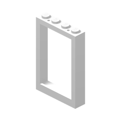 Window 1 x 4 x 5 with Solid Studs · Réf. BrickLink 2493a · Couleur BrickLink : White