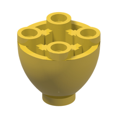 SPHERE 2X2X1 1/3 INVERTED · LEGO 6145704 (réf. BrickLink 24947) · Bright Yellow (réf. BrickLink Yellow)