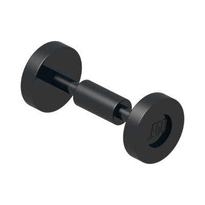 WHEEL AXLE Ø8.2/Ø1.9 · LEGO 249626 (réf. BrickLink 2496) · Black (réf. BrickLink Black)