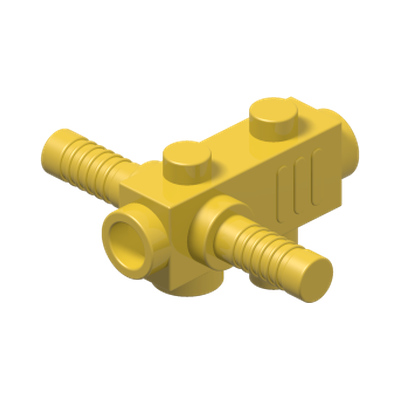 Minifigure, Utensil Tool Chainsaw Body with Handles and Studs · LEGO 251624 (réf. BrickLink 2516) · Couleur BrickLink : Yellow