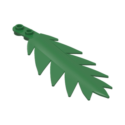 Plant, Tree Palm Leaf Large 10 x 5 · LEGO 4160957 (réf. BrickLink 2518) · Dark Green (réf. BrickLink Green)