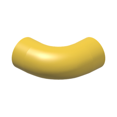 DESIGN SHAPE W/ TUBE, CROSSHOLE · Bright Yellow (réf. BrickLink Yellow)