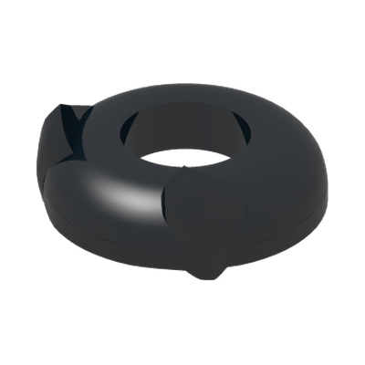 Minifigure, Headgear Head Top with Ears · LEGO 6138812 (réf. BrickLink 25264) · Couleur BrickLink : Black