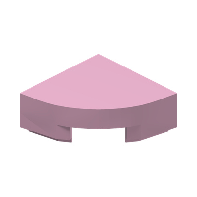 1/4 CIRCLE TILE 1X1 · Light Purple (réf. BrickLink Bright Pink)