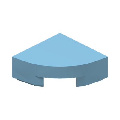 1/4 CIRCLE TILE 1X1 · Light Royal Blue (réf. BrickLink Bright Light Blue)