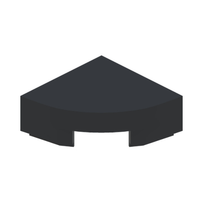 1/4 CIRCLE TILE 1X1 · Black (réf. BrickLink Black)