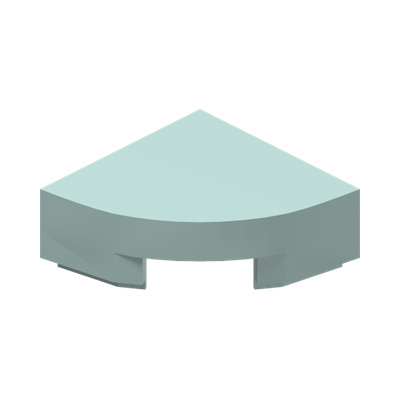 1/4 CIRCLE TILE 1X1 · Aqua (réf. BrickLink Light Aqua)
