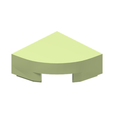 Tile, Round  1 x 1 Quarter · Spring Yellowish Green (réf. BrickLink Yellowish Green)