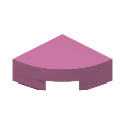 1/4 CIRCLE TILE 1X1 · Bright Purple (réf. BrickLink Dark Pink)