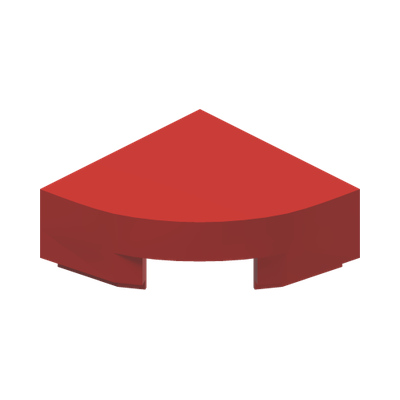 1/4 CIRCLE TILE 1X1 · Bright Red (réf. BrickLink Red)
