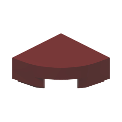 1/4 CIRCLE TILE 1X1 · New Dark Red (réf. BrickLink Dark Red)