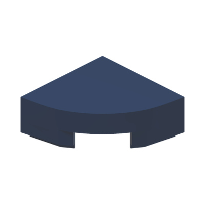 1/4 CIRCLE TILE 1X1 · Earth Blue (réf. BrickLink Dark Blue)