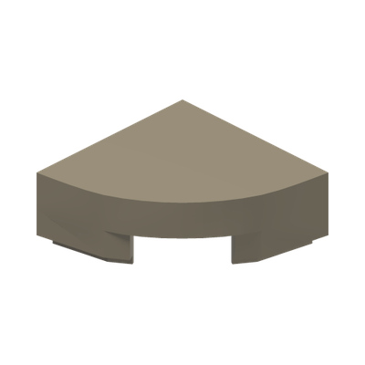 1/4 CIRCLE TILE 1X1 · Sand Yellow (réf. BrickLink Dark Tan)