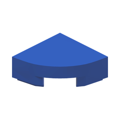1/4 CIRCLE TILE 1X1 · Bright Blue (réf. BrickLink Blue)