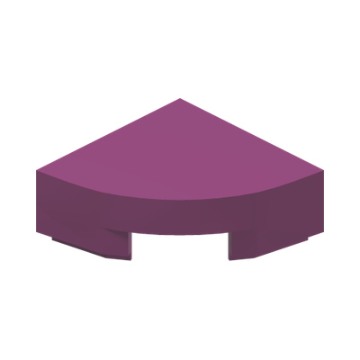 1/4 CIRCLE TILE 1X1 · Bright Reddish Violet (réf. BrickLink Magenta)