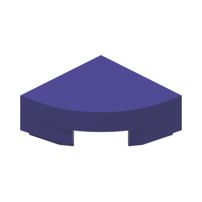 1/4 CIRCLE TILE 1X1 · Medium Lilac (réf. BrickLink Dark Purple)