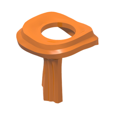 Minifigure Scarf Long Wrapped · LEGO 6173924 (réf. BrickLink 25376) · Bright Orange (réf. BrickLink Orange)