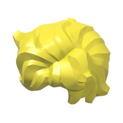 Minifigure, Hair Tousled and Sticking Out on Both Sides · LEGO 6444464 (réf. BrickLink 25412) · Couleur BrickLink : Bright Light Yellow