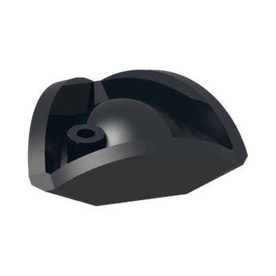 MINI THREE-CORNERED HAT · LEGO 6185327 (réf. BrickLink 2544) · Black (réf. BrickLink Black)