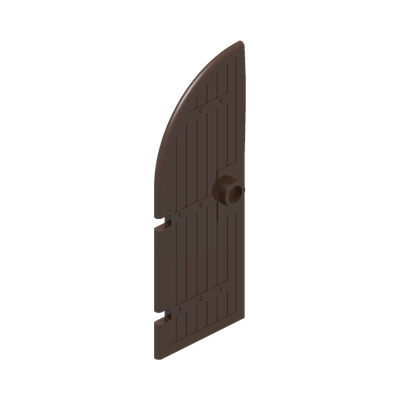 Door 1 x 3 x 6 Curved Top · LEGO 4174259 (réf. BrickLink 2554) · Couleur BrickLink : Brown