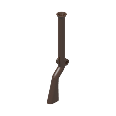 Minifigure, Weapon Gun, Flintlock Musket · LEGO 4188174 (réf. BrickLink 2561) · Couleur BrickLink : Brown