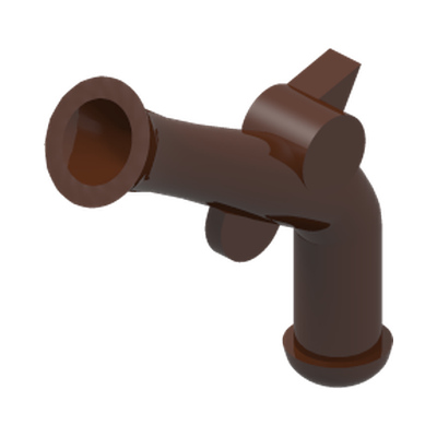 Minifigure, Weapon Gun, Flintlock Pistol · LEGO 4536847 (réf. BrickLink 2562) · Couleur BrickLink : Reddish Brown