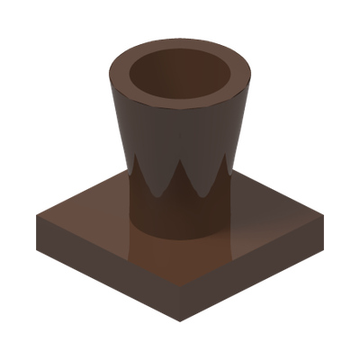 Plant, Tree Palm Base · LEGO 4160960 (réf. BrickLink 2563) · Couleur BrickLink : Brown