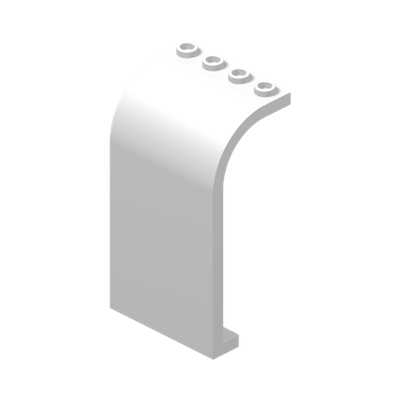 Panel 3 x 4 x 6 Curved Top · LEGO 6369855 (réf. BrickLink 2571) · Couleur BrickLink : White