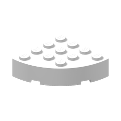 Brick, Round Corner 4 x 4 Full Brick · LEGO 4256428 (réf. BrickLink 2577) · Couleur BrickLink : White